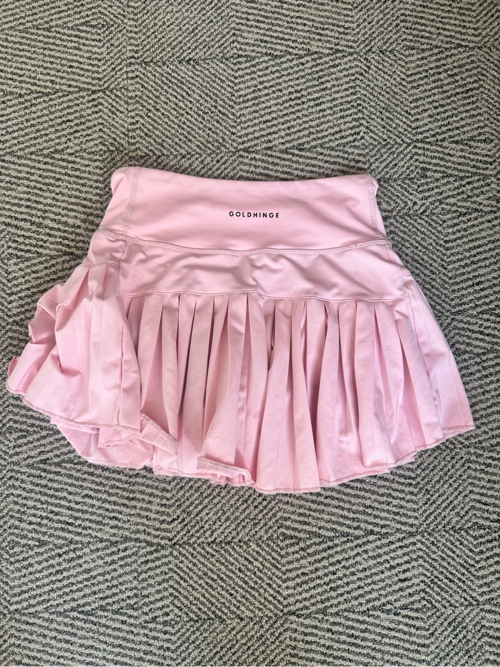GoldHinge Pink Pleated Tennis Mini Skirt